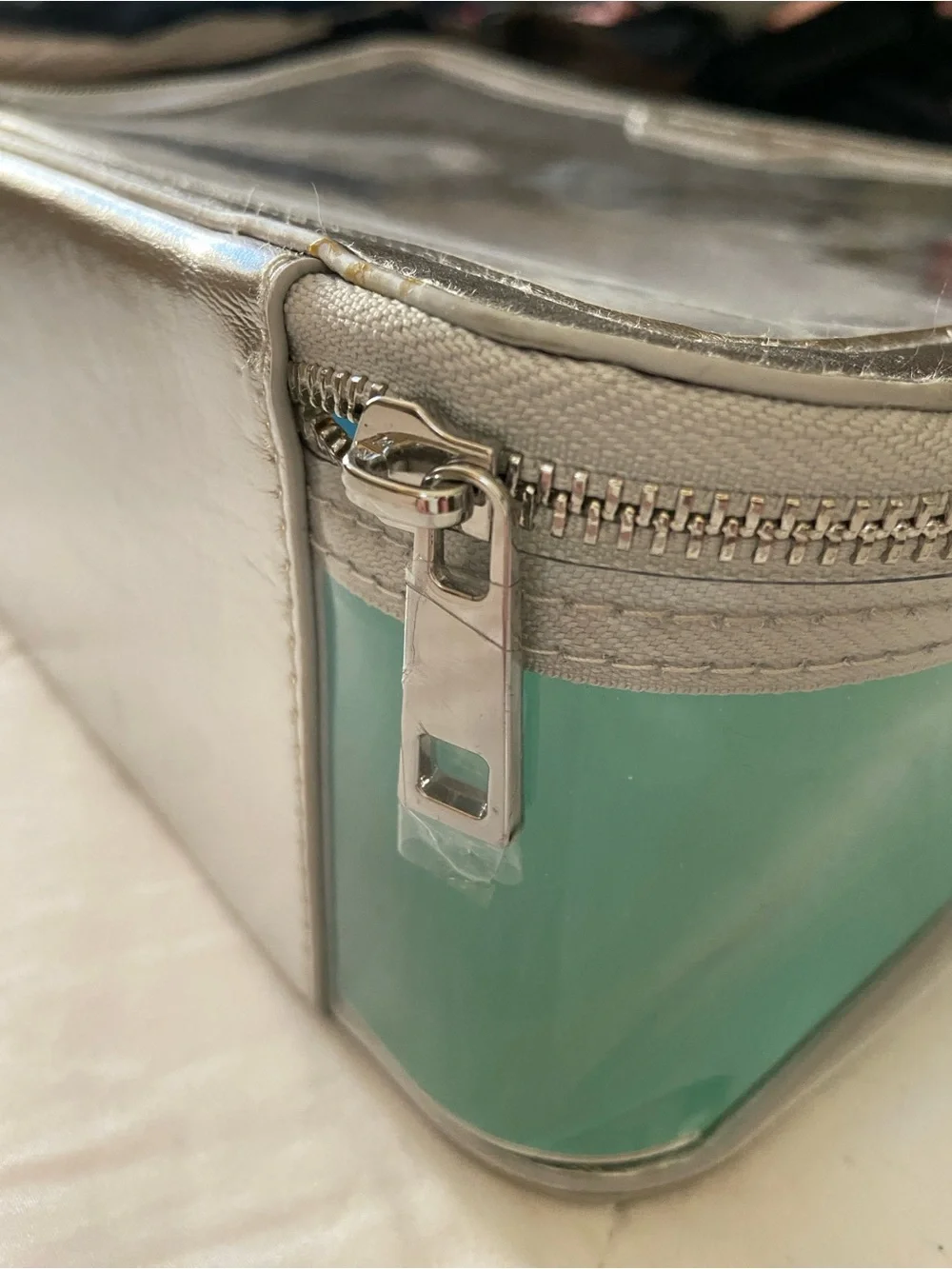 Bloomingdales clear zippered